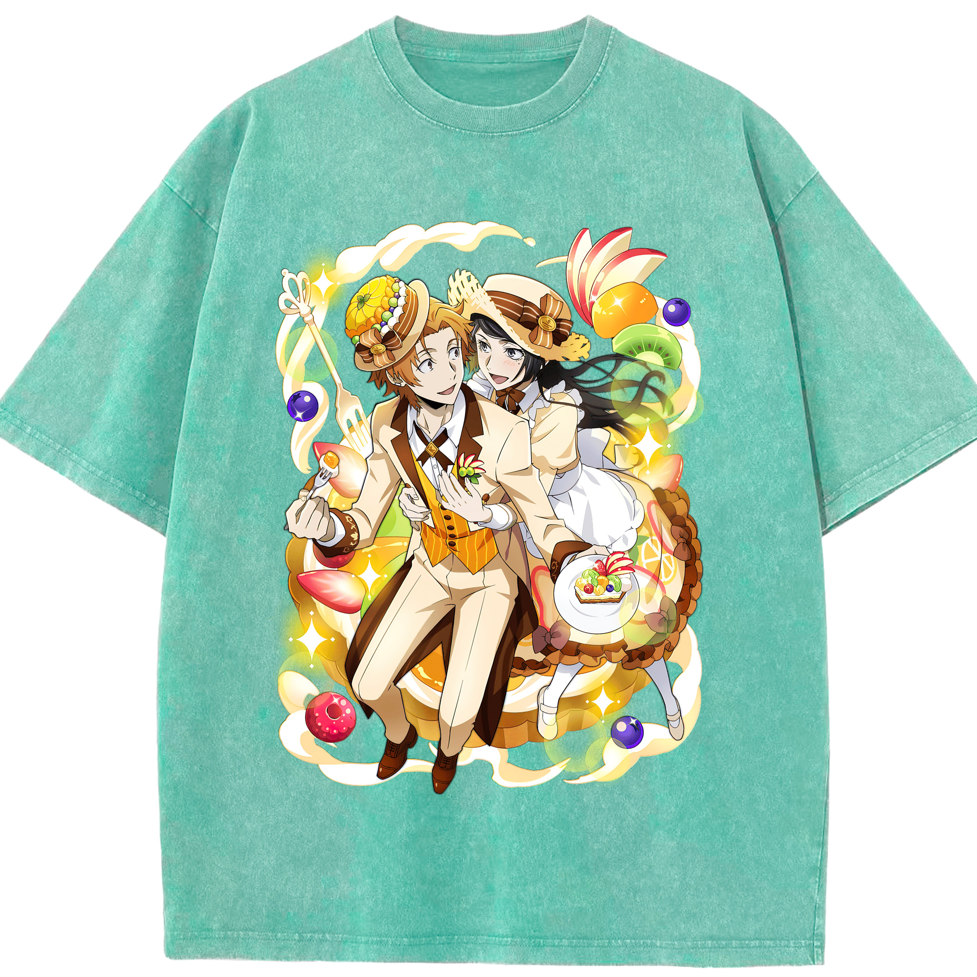 （画像用） 文豪ストレイドッグス Bungo Stray Dogs 綿100% ヴィンテージ風 半袖Tシャツ（フロントプリント）